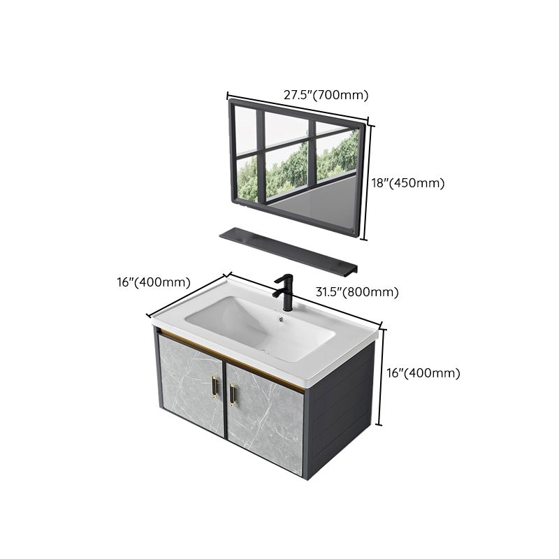 Modern Wall Mount Vanity Set Grey Closed Storage Sink Vanity for Bathroom Clearhalo 'Bathroom Remodel & Bathroom Fixtures' 'Bathroom Vanities' 'bathroom_vanities' 'Home Improvement' 'home_improvement' 'home_improvement_bathroom_vanities' 1200x1200_5870bad9-9b3c-41d9-a268-e2bac67f670c