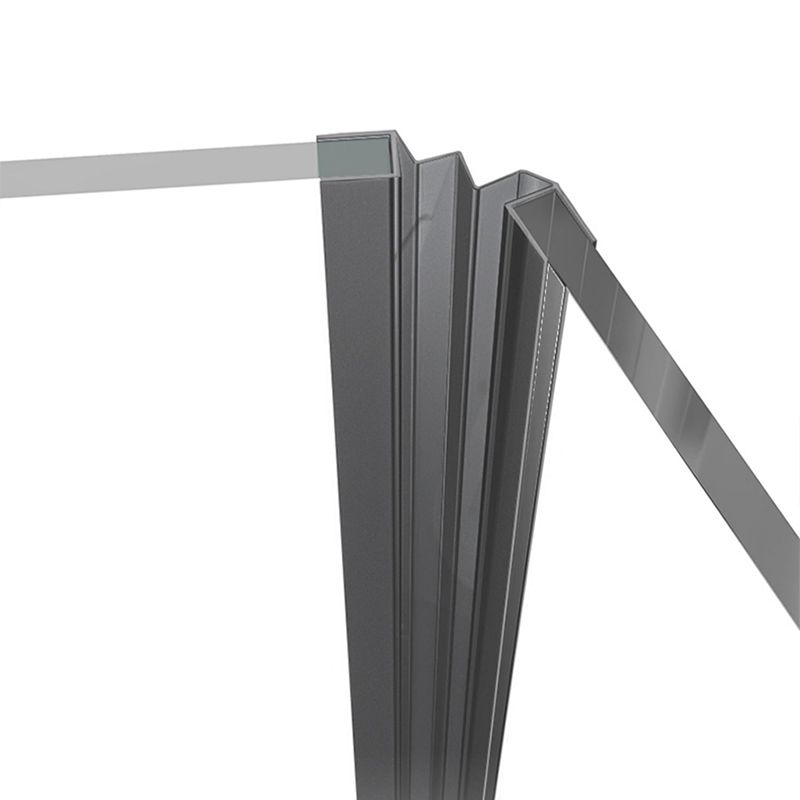 Black Folding Tempered Glass Shower Enclosure Transparent Shower Kit Clearhalo 'Bathroom Remodel & Bathroom Fixtures' 'Home Improvement' 'home_improvement' 'home_improvement_shower_stalls_enclosures' 'Shower Stalls & Enclosures' 'shower_stalls_enclosures' 'Showers & Bathtubs' 1200x1200_587cbc8b-29d0-45cc-9220-277d1f2f1777