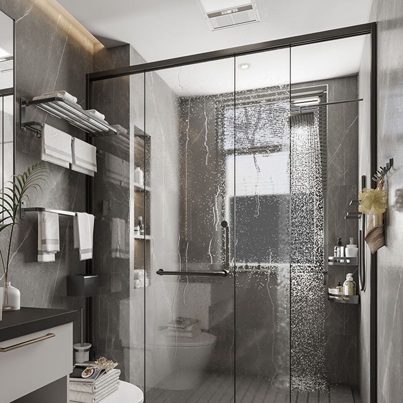 7-Piece Modern Bathroom Accessory Set Matte Black Bathroom Set with Towel Bar/Bath Shelf Clearhalo 'Bathroom Hardware Sets' 'Bathroom Hardware' 'Bathroom Remodel & Bathroom Fixtures' 'bathroom_hardware_sets' 'Home Improvement' 'home_improvement' 'home_improvement_bathroom_hardware_sets' 1200x1200_58ad1ea0-44df-4e20-bd5d-41fa5b9e809a