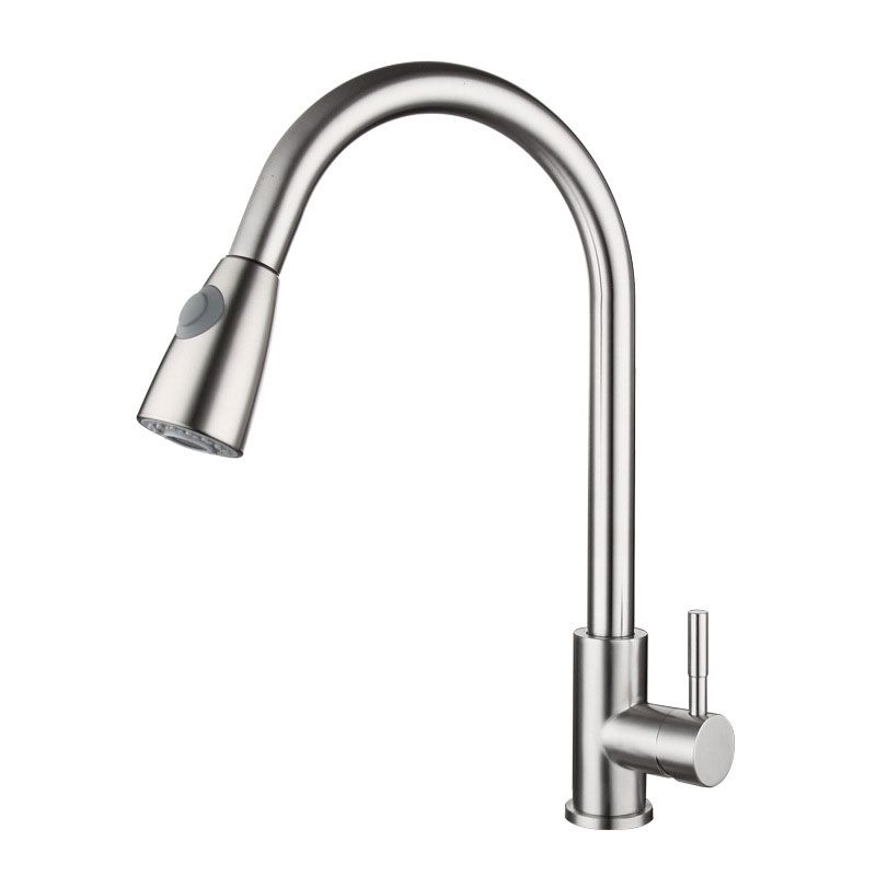 High Arch Kitchen Sink Faucet Lead Free Swivel Spout with Pull Down Sprayer Clearhalo 'Home Improvement' 'home_improvement' 'home_improvement_kitchen_faucets' 'Kitchen Faucets' 'Kitchen Remodel & Kitchen Fixtures' 'Kitchen Sinks & Faucet Components' 'kitchen_faucets' 1200x1200_58b3dfd7-d8df-4bbb-99a9-4948e766b695