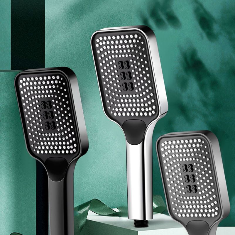 Contemporary Square Handheld Shower Head 3 Setting Spray Head Clearhalo 'Bathroom Remodel & Bathroom Fixtures' 'Home Improvement' 'home_improvement' 'home_improvement_shower_heads' 'Shower Heads' 'shower_heads' 'Showers & Bathtubs Plumbing' 'Showers & Bathtubs' 1200x1200_58e46697-3a28-4d59-9a50-1426029f56f7