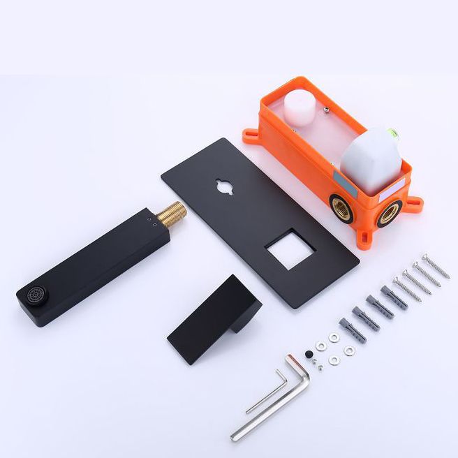 Contemporary Wall Mounted Bathroom Faucet Copper Single Handle Low Arc Vessel Faucet Clearhalo 'Bathroom Remodel & Bathroom Fixtures' 'Bathroom Sink Faucets' 'Bathroom Sinks & Faucet Components' 'bathroom_sink_faucets' 'Home Improvement' 'home_improvement' 'home_improvement_bathroom_sink_faucets' 1200x1200_58eeb070-5426-430f-b22f-de88264f7658