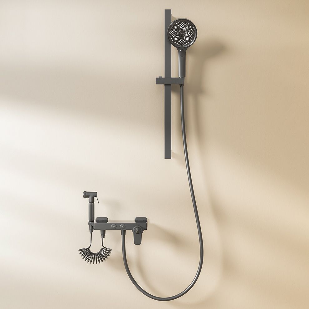 Shower System Massage Jet Round Handheld Shower Head Wall Mounted Shower Trim Clearhalo 'Bathroom Remodel & Bathroom Fixtures' 'Home Improvement' 'home_improvement' 'home_improvement_shower_faucets' 'Shower Faucets & Systems' 'shower_faucets' 'Showers & Bathtubs Plumbing' 'Showers & Bathtubs' 1200x1200_58f45dbd-778a-46d6-a985-973234bc1d66