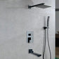 Square Adjustable Water Flow Faucet Shower Arm Shower System with Handheld Shower Head Clearhalo 'Bathroom Remodel & Bathroom Fixtures' 'Home Improvement' 'home_improvement' 'home_improvement_shower_faucets' 'Shower Faucets & Systems' 'shower_faucets' 'Showers & Bathtubs Plumbing' 'Showers & Bathtubs' 1200x1200_58fd3a07-c555-4246-9a3b-3fae7f41515c