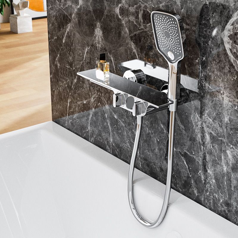 Modern Wall Mounted Faucet 2-Handle and 2-Hole Bath Faucet Trim Clearhalo 'Bathroom Remodel & Bathroom Fixtures' 'Bathtub Faucets' 'bathtub_faucets' 'Home Improvement' 'home_improvement' 'home_improvement_bathtub_faucets' 1200x1200_5934c7e3-5cfe-4e6c-a34f-a467a0e05b0e