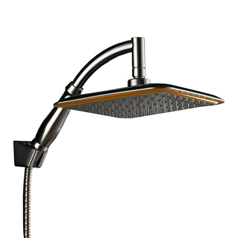 Modern Square Shower Head Combo Chrome Rain Fall Shower Head Clearhalo 'Bathroom Remodel & Bathroom Fixtures' 'Home Improvement' 'home_improvement' 'home_improvement_shower_heads' 'Shower Heads' 'shower_heads' 'Showers & Bathtubs Plumbing' 'Showers & Bathtubs' 1200x1200_5941cf1b-65f7-468c-b037-b4d324d92599