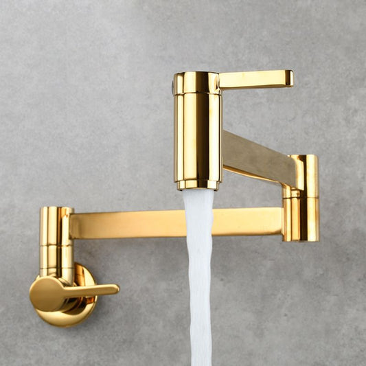 1-Handle Brushed Nickel Widespread Faucet 1 Hole Wall Mounted Bathroom Faucet with Brass Clearhalo 'Bathroom Remodel & Bathroom Fixtures' 'Bathroom Sink Faucets' 'Bathroom Sinks & Faucet Components' 'bathroom_sink_faucets' 'Home Improvement' 'home_improvement' 'home_improvement_bathroom_sink_faucets' 1200x1200_594fa1fa-436f-40f1-9887-20b8d2b5b047