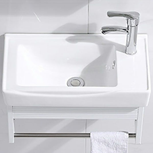 Modern Wall Mount White Sink Vanity with Single Sink for Bathroom Clearhalo 'Bathroom Remodel & Bathroom Fixtures' 'Bathroom Vanities' 'bathroom_vanities' 'Home Improvement' 'home_improvement' 'home_improvement_bathroom_vanities' 1200x1200_595d44dd-94ab-4a56-8217-bdc60e494306