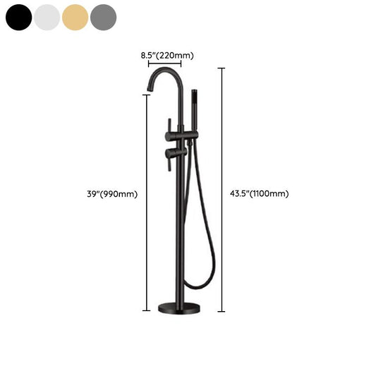 Floor Mounted Copper Freestanding Tub Filler One Handle Freestanding Bathtub Faucet Clearhalo 'Bathroom Remodel & Bathroom Fixtures' 'Bathtub Faucets' 'bathtub_faucets' 'Home Improvement' 'home_improvement' 'home_improvement_bathtub_faucets' 1200x1200_59679c5b-ce5c-42eb-9314-a9ef537a7468
