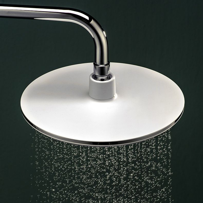 White Metal Shower Head Combo Modern Round Fixed Shower Head for Bathroom Clearhalo 'Bathroom Remodel & Bathroom Fixtures' 'Home Improvement' 'home_improvement' 'home_improvement_shower_heads' 'Shower Heads' 'shower_heads' 'Showers & Bathtubs Plumbing' 'Showers & Bathtubs' 1200x1200_596e7e1c-31eb-4c3c-b2e8-cf646471d762