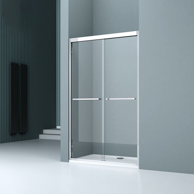 Transparent Double Shower Bath Door Metal Framed Glass Shower Door Clearhalo 'Bathroom Remodel & Bathroom Fixtures' 'Home Improvement' 'home_improvement' 'home_improvement_shower_tub_doors' 'Shower and Tub Doors' 'shower_tub_doors' 'Showers & Bathtubs' 1200x1200_59774d53-3582-4b93-be7e-b5996abac775