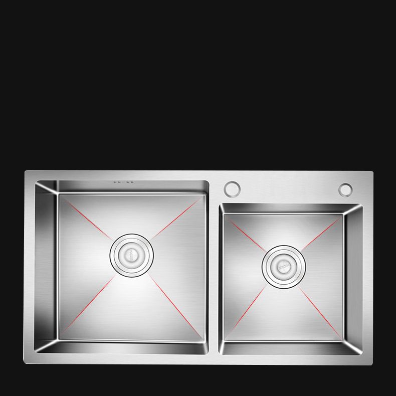 Modern Style Kitchen Sink Drop-In Kitchen Double Sink with Soundproofing Clearhalo 'Home Improvement' 'home_improvement' 'home_improvement_kitchen_sinks' 'Kitchen Remodel & Kitchen Fixtures' 'Kitchen Sinks & Faucet Components' 'Kitchen Sinks' 'kitchen_sinks' 1200x1200_5980589e-00c3-4ca7-a274-8f2c9cd06677