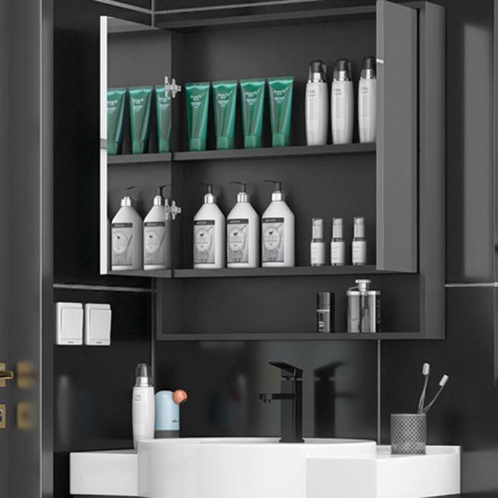 Single Sink Black Vanity Modern Wall Mount Ceramic Sink Vanity Clearhalo 'Bathroom Remodel & Bathroom Fixtures' 'Bathroom Vanities' 'bathroom_vanities' 'Home Improvement' 'home_improvement' 'home_improvement_bathroom_vanities' 1200x1200_598764a6-903c-4a8b-afc6-b9a30201718a