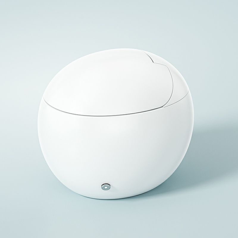 Round Smart Floor Standing Ceramic Bidet in White with Foot Sensor Clearhalo 'Bathroom Remodel & Bathroom Fixtures' 'Bidets' 'Home Improvement' 'home_improvement' 'home_improvement_bidets' 'Toilets & Bidets' 1200x1200_5987febb-648d-4e66-9e12-d435f02b18b4