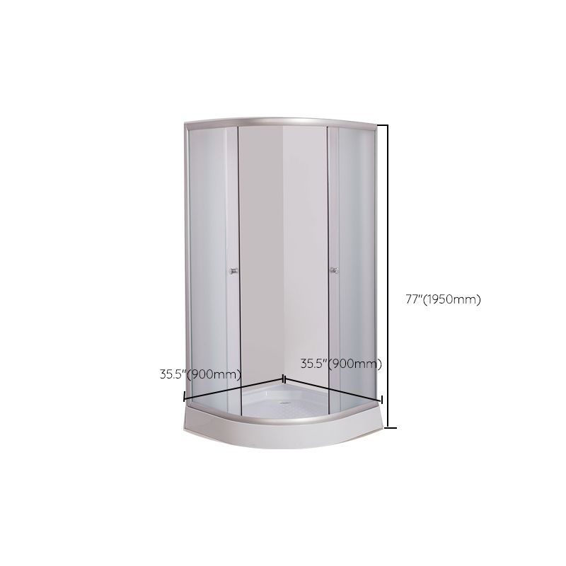 Tempered Glass Shower Enclosure Corner Round Clear Glass Shower Kit Clearhalo 'Bathroom Remodel & Bathroom Fixtures' 'Home Improvement' 'home_improvement' 'home_improvement_shower_stalls_enclosures' 'Shower Stalls & Enclosures' 'shower_stalls_enclosures' 'Showers & Bathtubs' 1200x1200_5989c245-243c-4cce-8378-9165ed0bf620