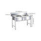 Classic Triple Bowl Sink Solid Color Stainless Steel Kitchen Sink with Faucets Clearhalo 'Home Improvement' 'home_improvement' 'home_improvement_kitchen_sinks' 'Kitchen Remodel & Kitchen Fixtures' 'Kitchen Sinks & Faucet Components' 'Kitchen Sinks' 'kitchen_sinks' 1200x1200_5990b469-7008-4946-98f7-940c48db8f90