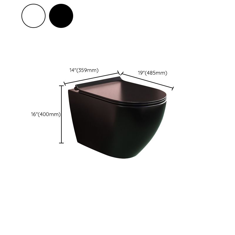 Contemporary Wall Hung Toilet Set Elongated Gloss Finish Ceramic Wall Mounted Bidet Clearhalo 'Bathroom Remodel & Bathroom Fixtures' 'Bidets' 'Home Improvement' 'home_improvement' 'home_improvement_bidets' 'Toilets & Bidets' 1200x1200_59b486e6-769b-4e54-9dce-aef16ea6b75e