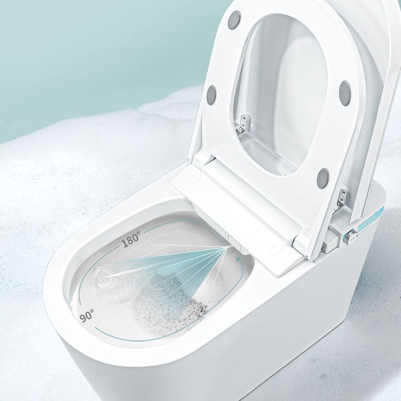 Smart Toilet Elongated White Ceramic Contemporary Foot Sensor Clearhalo 'Bathroom Remodel & Bathroom Fixtures' 'Bidets' 'Home Improvement' 'home_improvement' 'home_improvement_bidets' 'Toilets & Bidets' 1200x1200_59b836c6-b20f-4eaa-b0e0-2c7372449517
