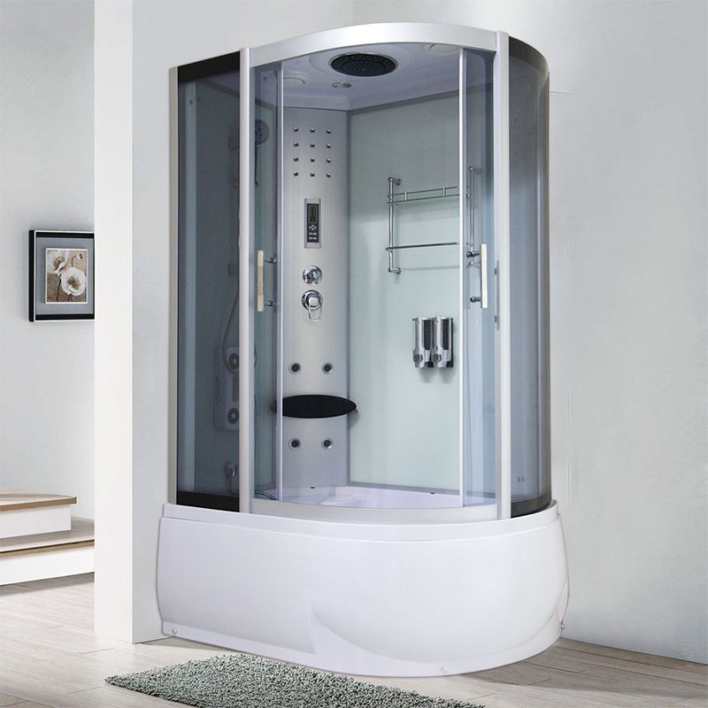 Double Sliding Tub & Shower Kit Home Tempered Glass Tub & Shower Kit Clearhalo 'Bathroom Remodel & Bathroom Fixtures' 'Home Improvement' 'home_improvement' 'home_improvement_shower_stalls_enclosures' 'Shower Stalls & Enclosures' 'shower_stalls_enclosures' 'Showers & Bathtubs' 1200x1200_59c9e0f8-3c5b-488f-a70f-5271e44ad066
