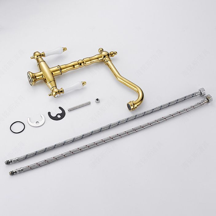 Traditional Kitchen Faucet Swivel Spout Gooseneck Double Handle Standard Kitchen Faucets Clearhalo 'Home Improvement' 'home_improvement' 'home_improvement_kitchen_faucets' 'Kitchen Faucets' 'Kitchen Remodel & Kitchen Fixtures' 'Kitchen Sinks & Faucet Components' 'kitchen_faucets' 1200x1200_59e9d4ac-21b1-4a8a-a13f-e942277d2d45