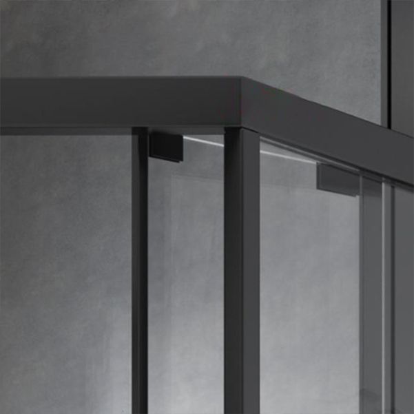 Black Double Sliding Shower Bath Door Framed Clear Shower Doors Clearhalo 'Bathroom Remodel & Bathroom Fixtures' 'Home Improvement' 'home_improvement' 'home_improvement_shower_tub_doors' 'Shower and Tub Doors' 'shower_tub_doors' 'Showers & Bathtubs' 1200x1200_59fd67eb-3e6c-40e8-a5fb-757e94bbf096