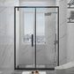 Narrow Bezel Transparent Shower Door Tempered Glass Shower Bath Door Clearhalo 'Bathroom Remodel & Bathroom Fixtures' 'Home Improvement' 'home_improvement' 'home_improvement_shower_tub_doors' 'Shower and Tub Doors' 'shower_tub_doors' 'Showers & Bathtubs' 1200x1200_5a1221ba-e199-430d-9c2d-44d13925c3b7