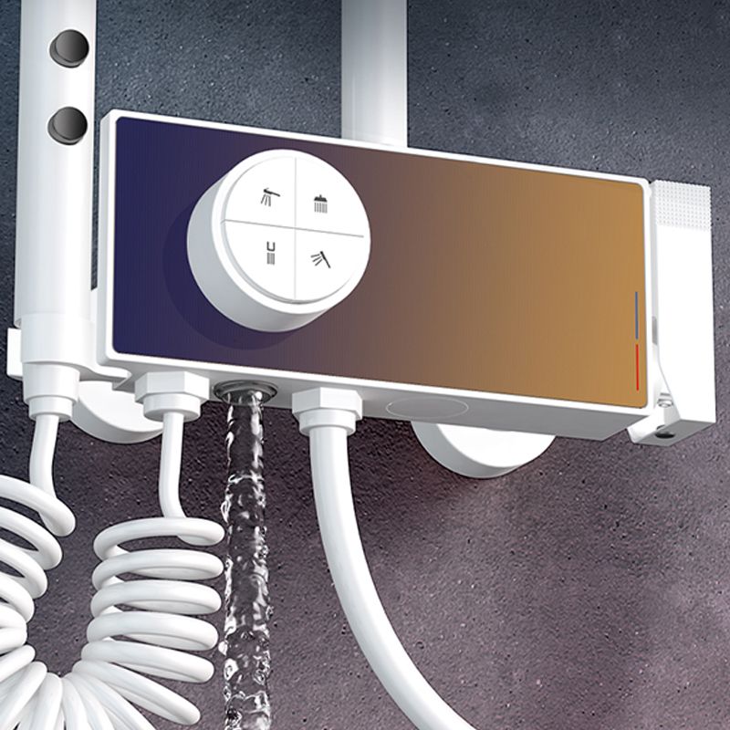 Smart Shower Set Digital Display Shower Ultra-thin Constant Temperature Shower Full Copper Clearhalo 'Bathroom Remodel & Bathroom Fixtures' 'Home Improvement' 'home_improvement' 'home_improvement_shower_faucets' 'Shower Faucets & Systems' 'shower_faucets' 'Showers & Bathtubs Plumbing' 'Showers & Bathtubs' 1200x1200_5a25e4fe-8973-4955-b773-142be02a773c