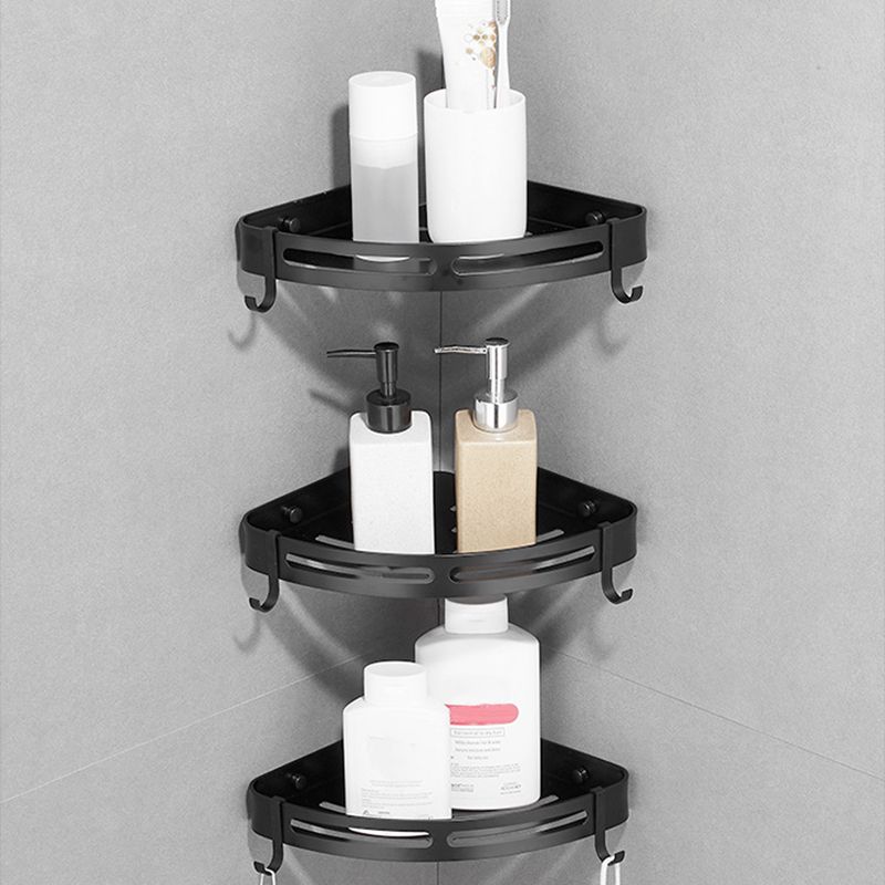 Kit de accesorios de baño negro para baño de aluminio moderno-Clearhalo