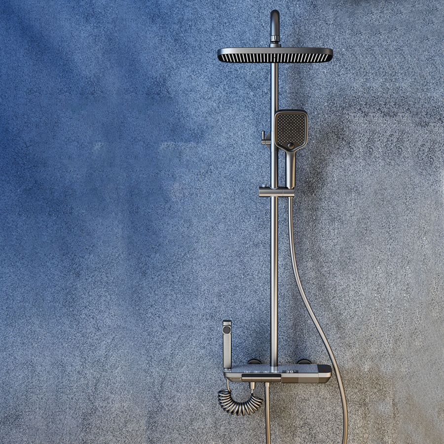 Shower System Square Handheld Shower Head Massage Shower Trim Clearhalo 'Bathroom Remodel & Bathroom Fixtures' 'Home Improvement' 'home_improvement' 'home_improvement_shower_faucets' 'Shower Faucets & Systems' 'shower_faucets' 'Showers & Bathtubs Plumbing' 'Showers & Bathtubs' 1200x1200_5a319dab-0c37-4f9e-acbc-3032060e5f17