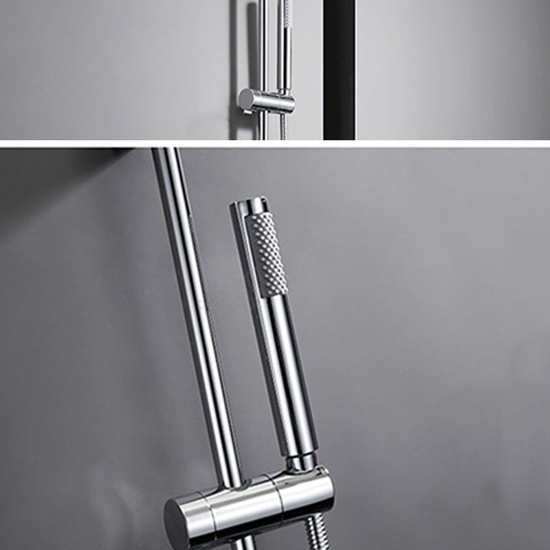 Contemporary Chrome Bath Faucet Trim Swivel Wall Mounted with Hand ...
