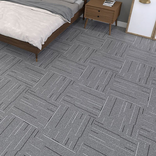 Fabric Look Plastic Floor Square Edge Water Resistant Floor Tile Clearhalo 'Flooring 'Home Improvement' 'home_improvement' 'home_improvement_vinyl_flooring' 'Vinyl Flooring' 'vinyl_flooring' Walls and Ceiling' 1200x1200_5a52202d-81e2-408f-bd29-3937e4fddf76