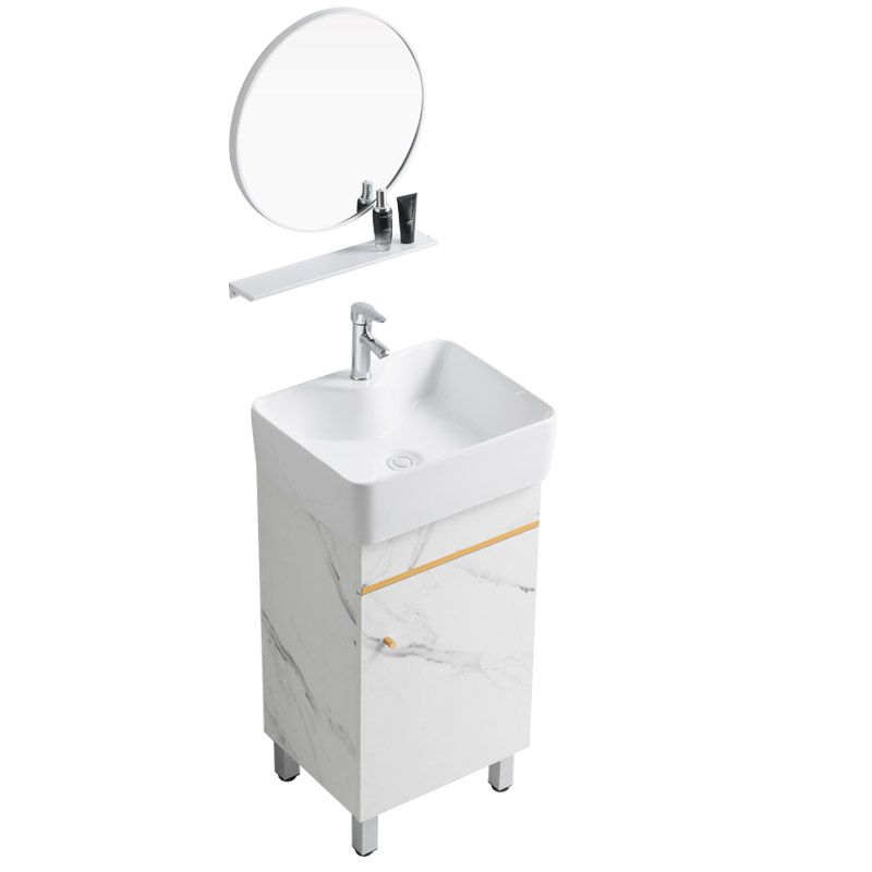 Modern Single Sink Bathroom Vanity White Ceramic Top Rectangular Vanity Set Clearhalo 'Bathroom Remodel & Bathroom Fixtures' 'Bathroom Vanities' 'bathroom_vanities' 'Home Improvement' 'home_improvement' 'home_improvement_bathroom_vanities' 1200x1200_5a52ac7a-017d-49ec-9b11-8ab947e20f71