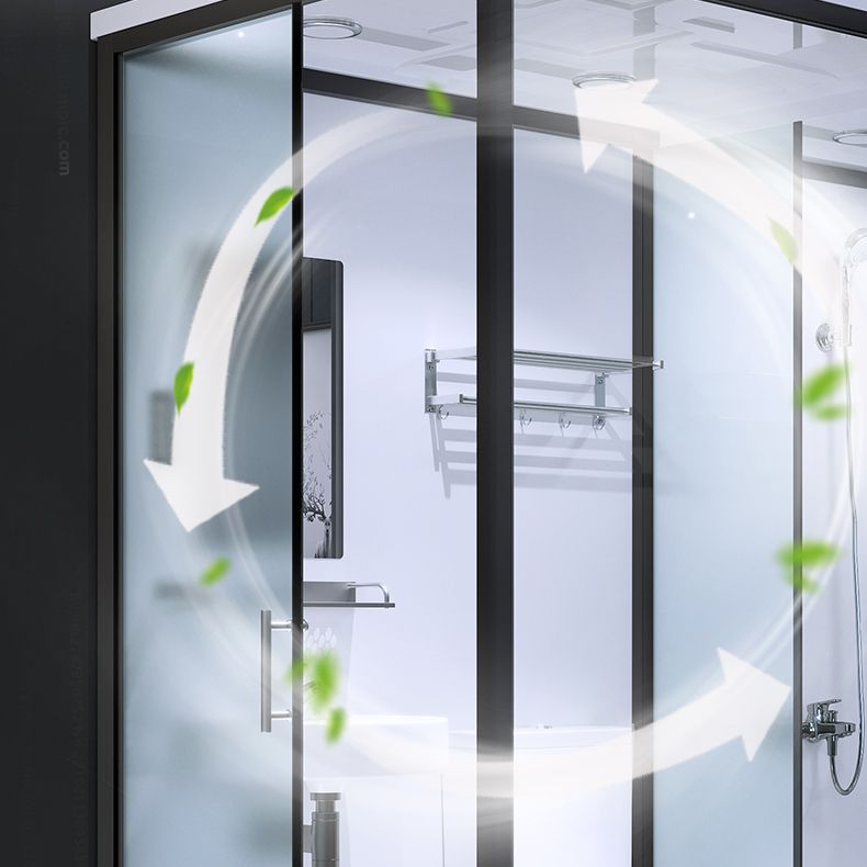 Base Included Framed Shower Stall with White Base and Fixed Panel Clearhalo 'Bathroom Remodel & Bathroom Fixtures' 'Home Improvement' 'home_improvement' 'home_improvement_shower_stalls_enclosures' 'Shower Stalls & Enclosures' 'shower_stalls_enclosures' 'Showers & Bathtubs' 1200x1200_5a80ac3d-2556-4d8c-8ce3-900e3b29994c