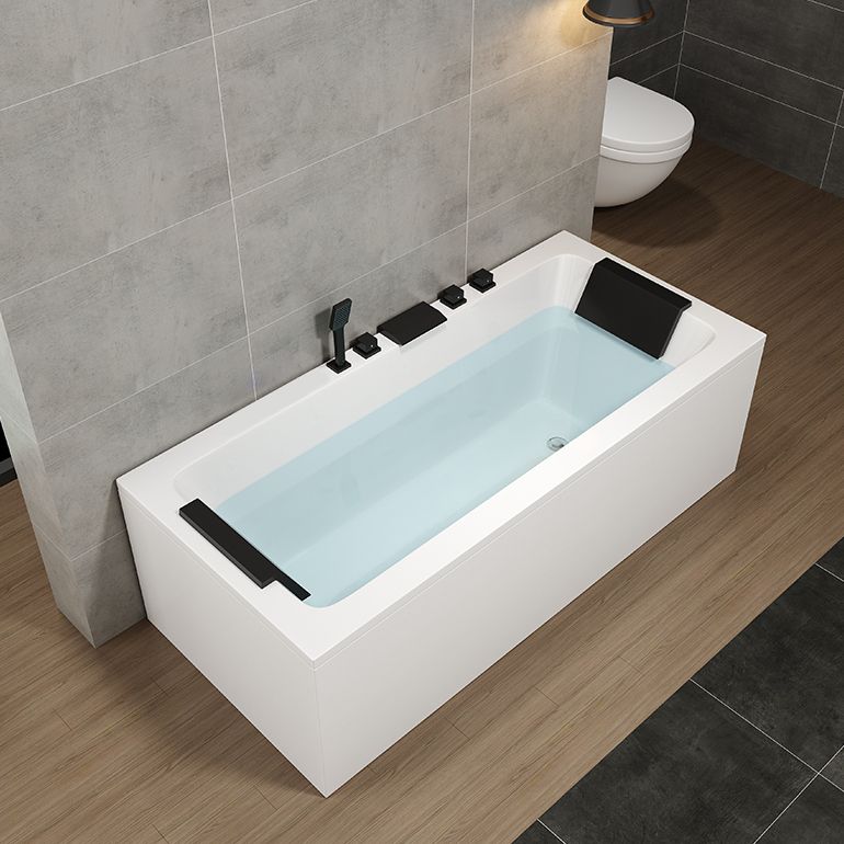 Back to Wall Soaking Antique Finish Bath Rectangular Modern Bath Tub Clearhalo 'Bathroom Remodel & Bathroom Fixtures' 'Bathtubs' 'Home Improvement' 'home_improvement' 'home_improvement_bathtubs' 'Showers & Bathtubs' 1200x1200_5a88e002-2b79-41e6-afcc-e558f4604a88