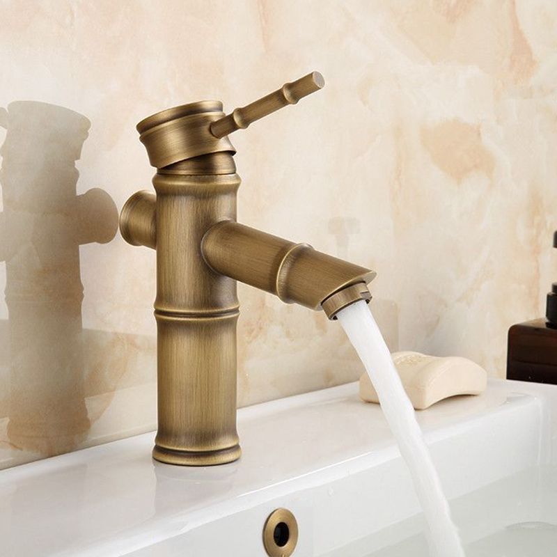 Farmhouse Brass Bathroom Faucet Lever Handle Faucet Single Hole Vessel Sink Faucet Clearhalo 'Bathroom Remodel & Bathroom Fixtures' 'Bathroom Sink Faucets' 'Bathroom Sinks & Faucet Components' 'bathroom_sink_faucets' 'Home Improvement' 'home_improvement' 'home_improvement_bathroom_sink_faucets' 1200x1200_5a8c3fa9-bf5d-48f7-ae12-cfed9ade152b
