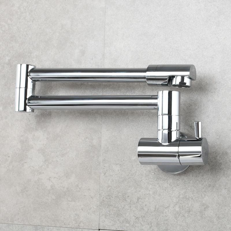 Modern Pull down Faucet One Handle Wall-mounted Pot Filler Low Profile 1-Hold Filler Clearhalo 'Home Improvement' 'home_improvement' 'home_improvement_kitchen_faucets' 'Kitchen Faucets' 'Kitchen Remodel & Kitchen Fixtures' 'Kitchen Sinks & Faucet Components' 'kitchen_faucets' 1200x1200_5a905bda-2731-4ccb-8f15-7f8676503e5f