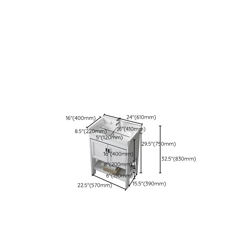 Bathroom Sink Vanity Drawers Doors Mirror Shelf Storage Vanity with Faucet Clearhalo 'Bathroom Remodel & Bathroom Fixtures' 'Bathroom Vanities' 'bathroom_vanities' 'Home Improvement' 'home_improvement' 'home_improvement_bathroom_vanities' 1200x1200_5a9b55ba-b3c7-4324-a95f-88abd5b344b8