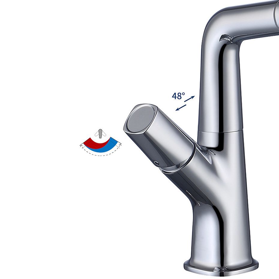 Vessel Sink Faucet Contemporary Single Handle Faucet with Swivel Spout Clearhalo 'Bathroom Remodel & Bathroom Fixtures' 'Bathroom Sink Faucets' 'Bathroom Sinks & Faucet Components' 'bathroom_sink_faucets' 'Home Improvement' 'home_improvement' 'home_improvement_bathroom_sink_faucets' 1200x1200_5ab8f1f9-9e28-4e74-9231-038982b29d99