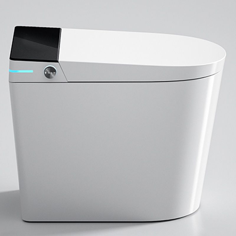 White Smart Toilet Ceramic Contemporary Foot Sensor Elongated Clearhalo 'Bathroom Remodel & Bathroom Fixtures' 'Bidets' 'Home Improvement' 'home_improvement' 'home_improvement_bidets' 'Toilets & Bidets' 1200x1200_5ac630d1-e95c-4f7f-b3e9-5296f0689623