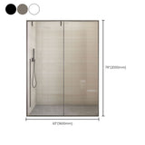 Semi Frameless Single Move Thickened Tempered Glass Shower Door Clearhalo 'Bathroom Remodel & Bathroom Fixtures' 'Home Improvement' 'home_improvement' 'home_improvement_shower_tub_doors' 'Shower and Tub Doors' 'shower_tub_doors' 'Showers & Bathtubs' 1200x1200_5ad23bcd-cdf2-474f-bb25-e388026e055c