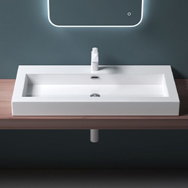 Modern Bathroom Sink Man Made Rock Rectangular Vessel Bathroom Sink with Pop-Up Drain Clearhalo 'Bathroom Remodel & Bathroom Fixtures' 'Bathroom Sinks & Faucet Components' 'Bathroom Sinks' 'bathroom_sink' 'Home Improvement' 'home_improvement' 'home_improvement_bathroom_sink' 1200x1200_5ad3f190-1637-4a44-be45-487c442f58d9