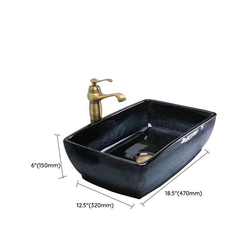 Traditional Vessel Bathroom Sink Specialty Vitreous China with Faucet Vessel Sink Clearhalo 'Bathroom Remodel & Bathroom Fixtures' 'Bathroom Sinks & Faucet Components' 'Bathroom Sinks' 'bathroom_sink' 'Home Improvement' 'home_improvement' 'home_improvement_bathroom_sink' 1200x1200_5ae255ae-5412-487b-9e27-a1146ab4e6d0