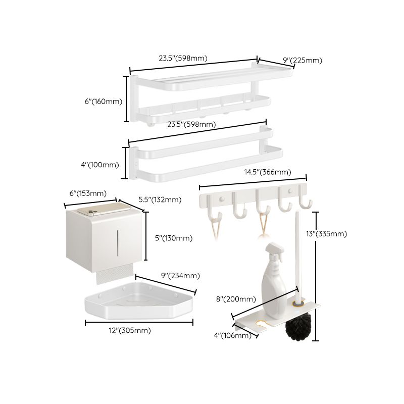 Metal Drill and Screw Mount Bathroom Accessories Hardware Set Clearhalo 'Bathroom Hardware Sets' 'Bathroom Hardware' 'Bathroom Remodel & Bathroom Fixtures' 'bathroom_hardware_sets' 'Home Improvement' 'home_improvement' 'home_improvement_bathroom_hardware_sets' 1200x1200_5b039bd2-bb21-4f69-9a40-0151a8b86927