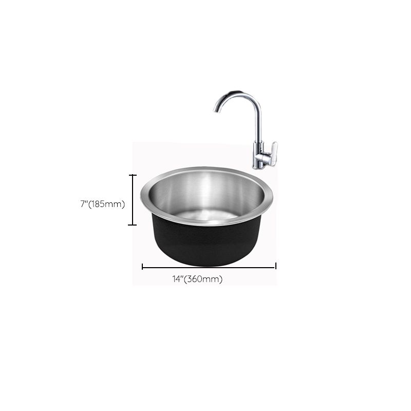 Contemporary Single Bowl Kitchen Sink Round Stainless Steel Sink with Drain Strainer Kit Clearhalo 'Home Improvement' 'home_improvement' 'home_improvement_kitchen_sinks' 'Kitchen Remodel & Kitchen Fixtures' 'Kitchen Sinks & Faucet Components' 'Kitchen Sinks' 'kitchen_sinks' 1200x1200_5b181407-db99-404e-ad96-fe8ca4c3195d
