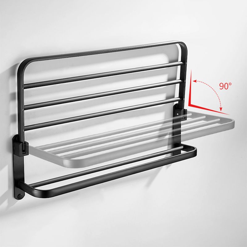 Modern Classic Bath Hardware Set Matte Black Robe Hooks/Towel Bar & Bath Shelf Clearhalo 'Bathroom Hardware Sets' 'Bathroom Hardware' 'Bathroom Remodel & Bathroom Fixtures' 'bathroom_hardware_sets' 'Home Improvement' 'home_improvement' 'home_improvement_bathroom_hardware_sets' 1200x1200_5b1a6142-4d91-4083-81be-705b8b3cc1d6