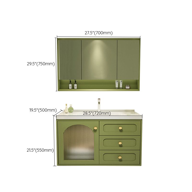 2 Doors Bath Vanity Drawers Mirror Wall Mount Rectangle Single Sink Wood Frame Vanity Clearhalo 'Bathroom Remodel & Bathroom Fixtures' 'Bathroom Vanities' 'bathroom_vanities' 'Home Improvement' 'home_improvement' 'home_improvement_bathroom_vanities' 1200x1200_5b3918f8-bcea-49dc-9189-6494ead7bcbe