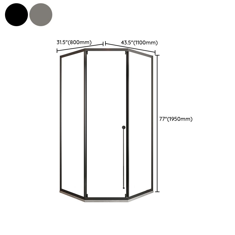 Framed Single Sliding Shower Doors Transparent Shower Bath Door Clearhalo 'Bathroom Remodel & Bathroom Fixtures' 'Home Improvement' 'home_improvement' 'home_improvement_shower_tub_doors' 'Shower and Tub Doors' 'shower_tub_doors' 'Showers & Bathtubs' 1200x1200_5b49d9e5-22cc-487d-8935-e450c014e00b