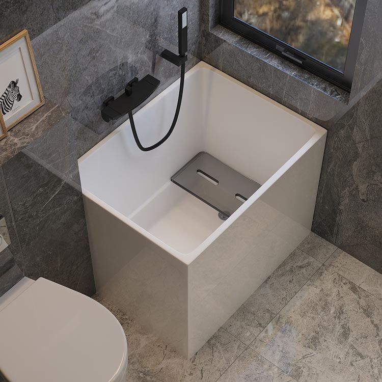 Modern Acrylic Alcove Bathtub Rectangular Matte Bath Tub for Home Clearhalo 'Bathroom Remodel & Bathroom Fixtures' 'Bathtubs' 'Home Improvement' 'home_improvement' 'home_improvement_bathtubs' 'Showers & Bathtubs' 1200x1200_5b4b3ab0-8309-4d3e-be43-20bcd1f3c8c6