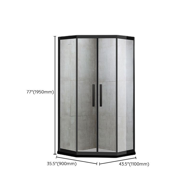 Corner Framed Shower Kit Neo-Angle Tempered Glass Shower Kit Clearhalo 'Bathroom Remodel & Bathroom Fixtures' 'Home Improvement' 'home_improvement' 'home_improvement_shower_stalls_enclosures' 'Shower Stalls & Enclosures' 'shower_stalls_enclosures' 'Showers & Bathtubs' 1200x1200_5b516660-1eb1-4427-aac0-237959f80df2