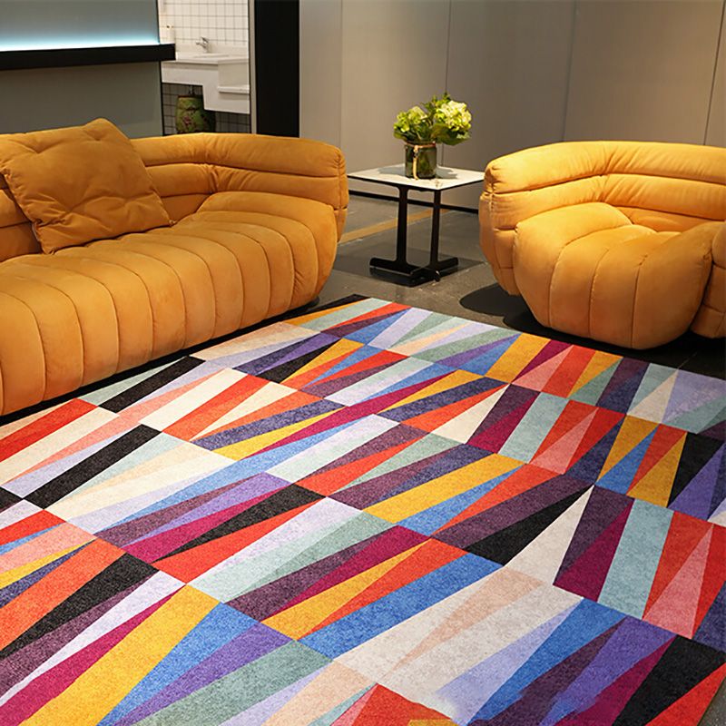 Modern Carpet Tiles Geometric Print Square Stain Resistant Carpet Tiles Clearhalo 'Carpet Tiles & Carpet Squares' 'carpet_tiles_carpet_squares' 'Flooring 'Home Improvement' 'home_improvement' 'home_improvement_carpet_tiles_carpet_squares' Walls and Ceiling' 1200x1200_5b521453-f0eb-40d5-a12b-52811e016ce2